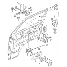 Pièces détachées diverses pour serrure de porte avant