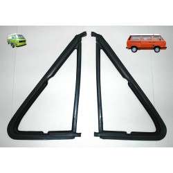 ซีลสำหรับประตูหน้าซ้ายและขวา quarterlight (ปีกลม) รถ VW T3 - Seals left & right front door quarterlight (vent wing) VW Bus T3